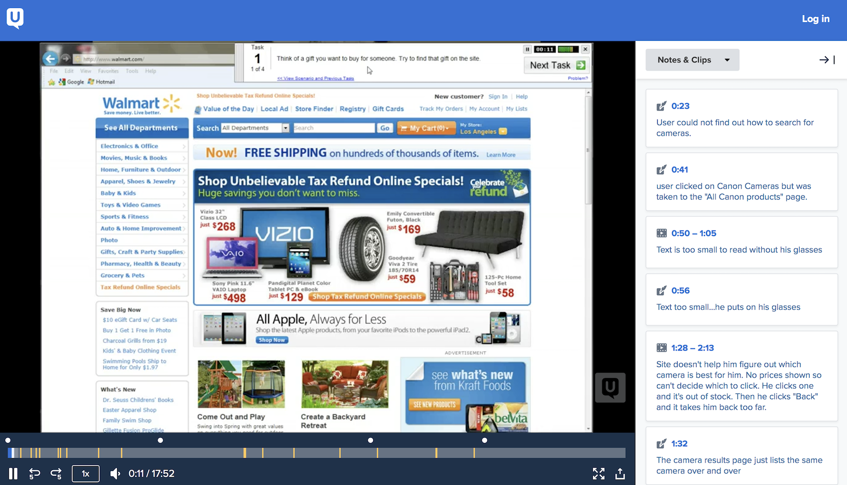 usertesting.com can be part of your usability research