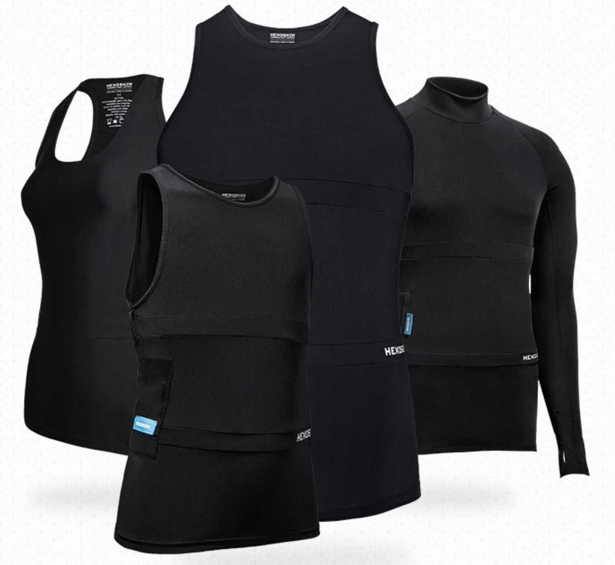 photograph of shirts with biometric tracking hardware built into it