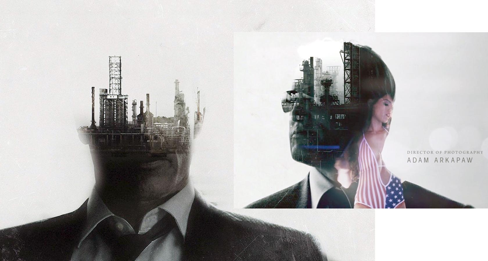 double exposure effect motion graphics following a design trend