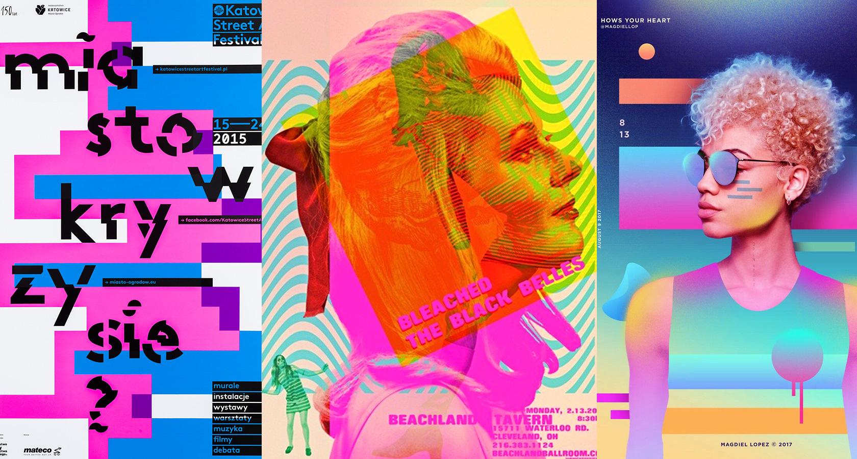 vibrant color effect graphic design trend
