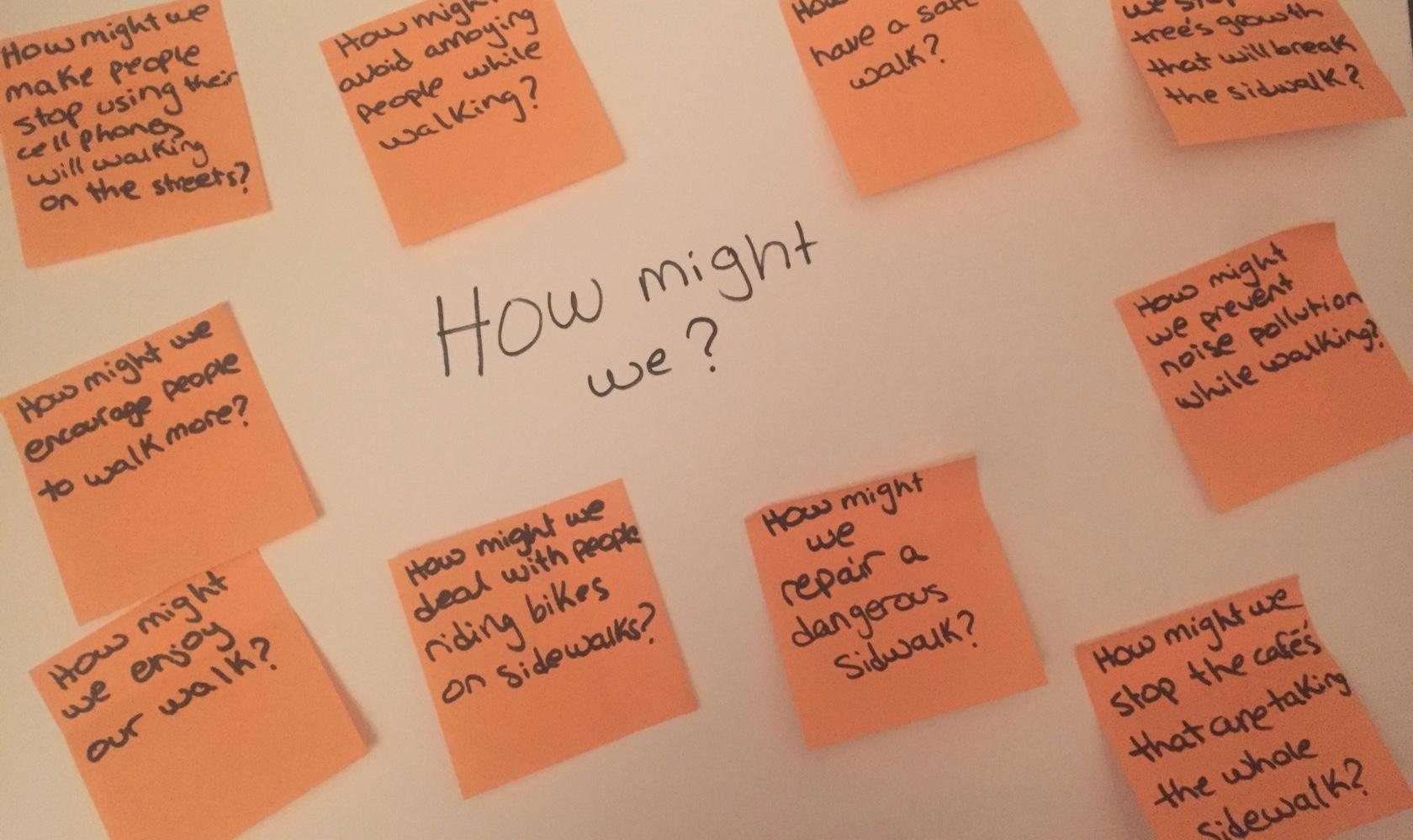 Examples of How Might We notes