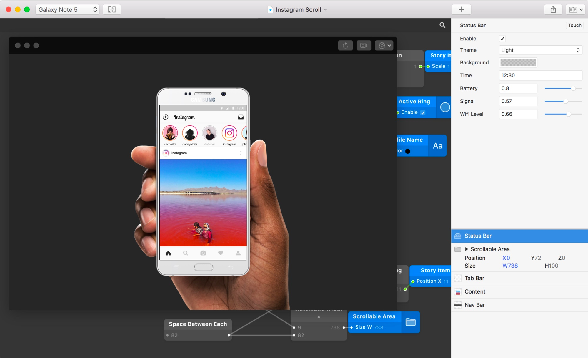 Origami, an app prototyping tool made by Facebook