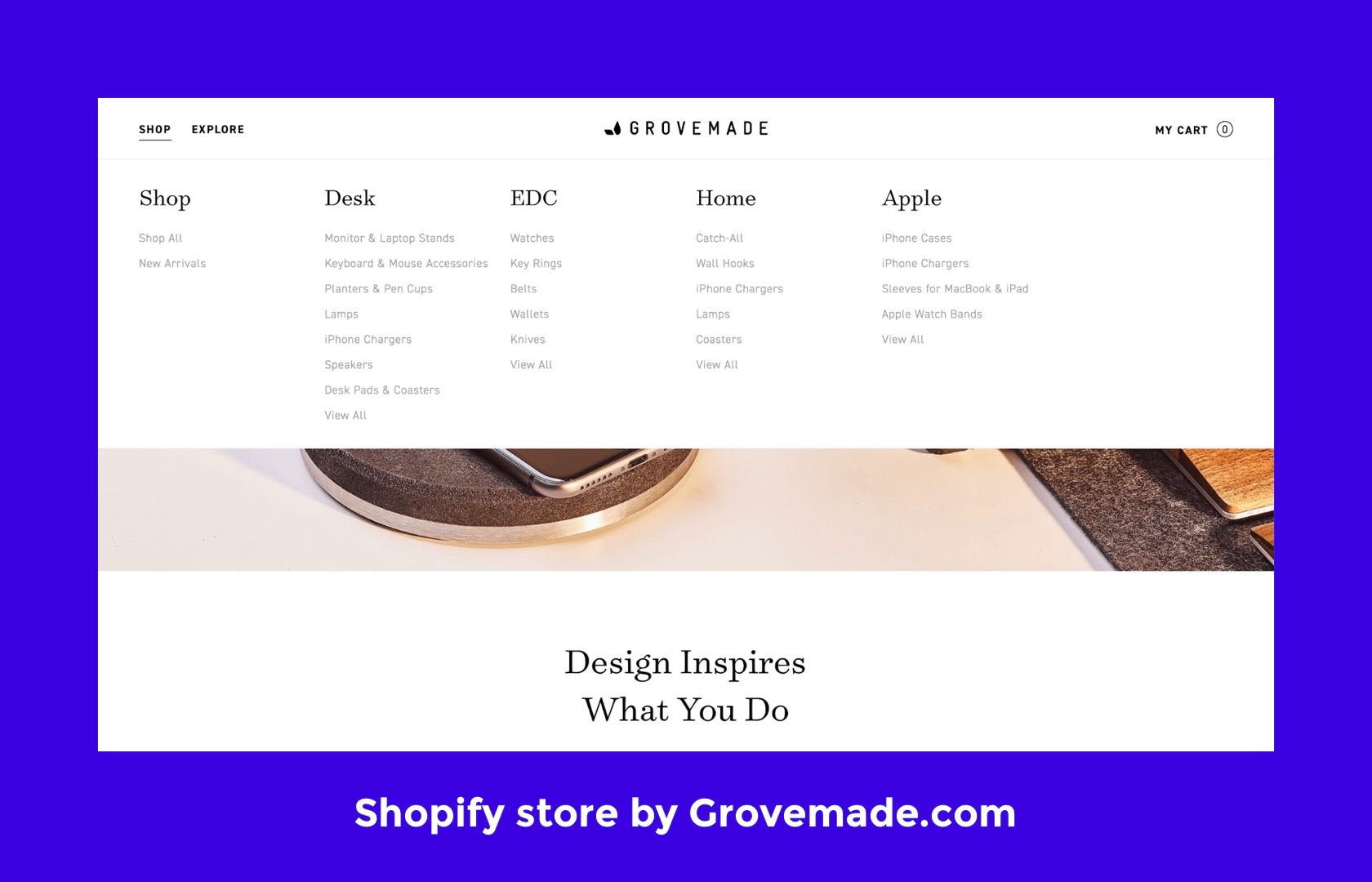 Shopify design tip: consider using custom navigations