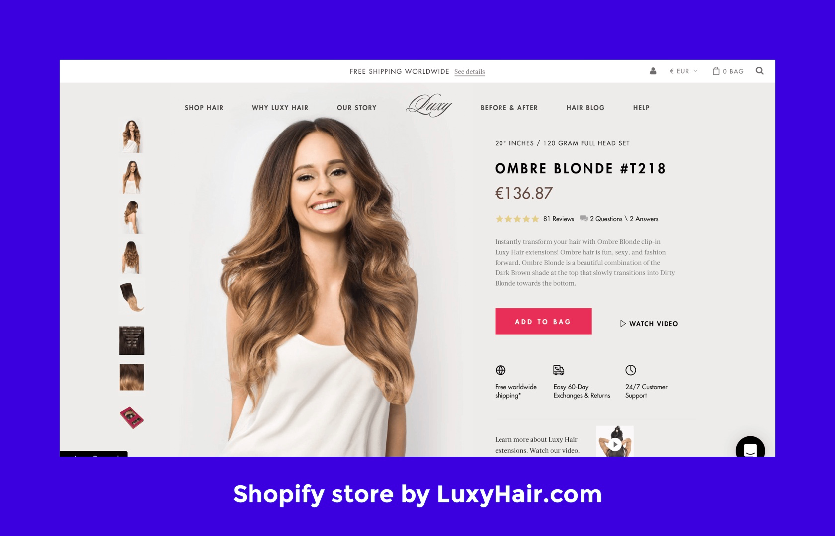 A well-designed Shopify store