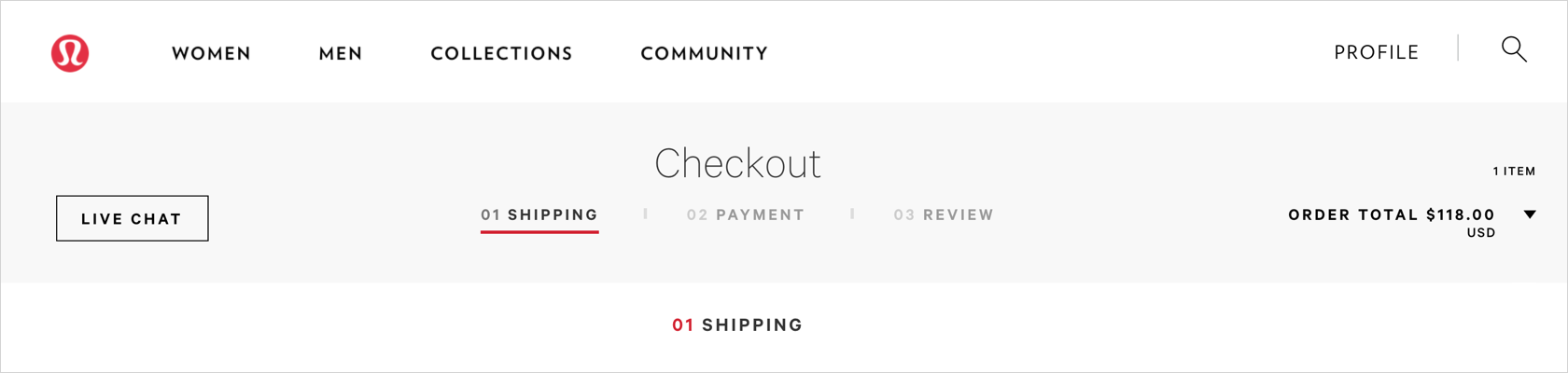 e-commerce checkout UI design