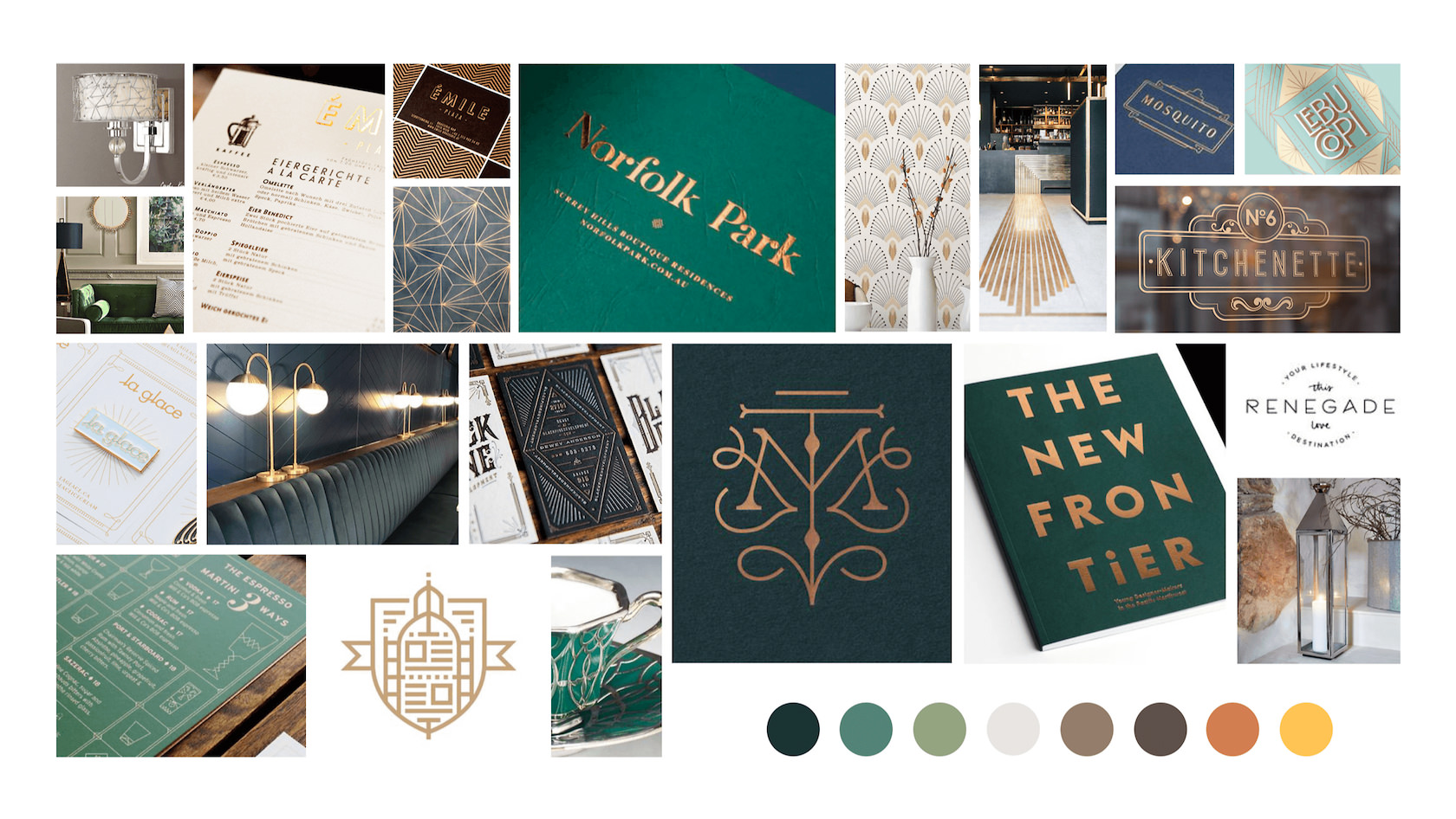 Mood board layouts can be as refined as a finished design project