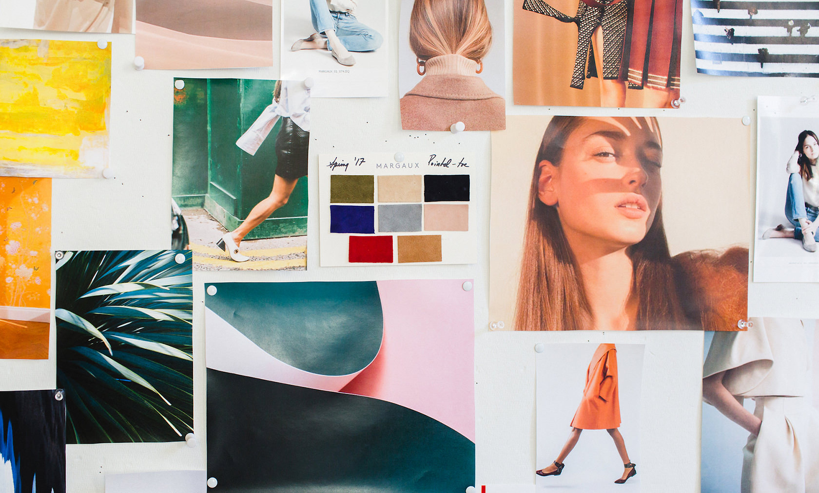 An example of a physical mood board