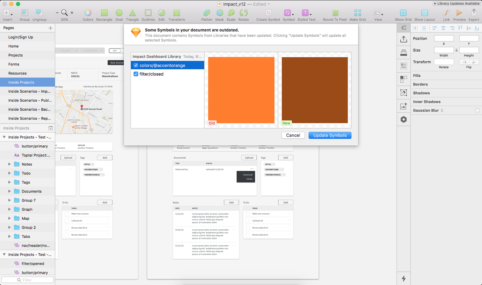 Sketch will show an alert when symbols can be updated