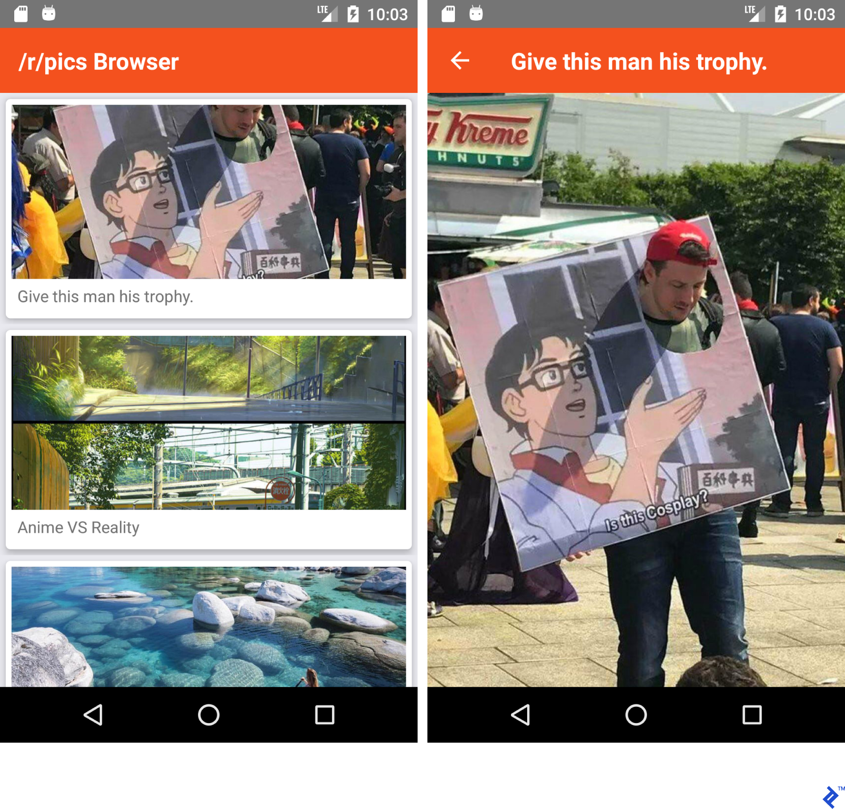 Final browsing app in Android