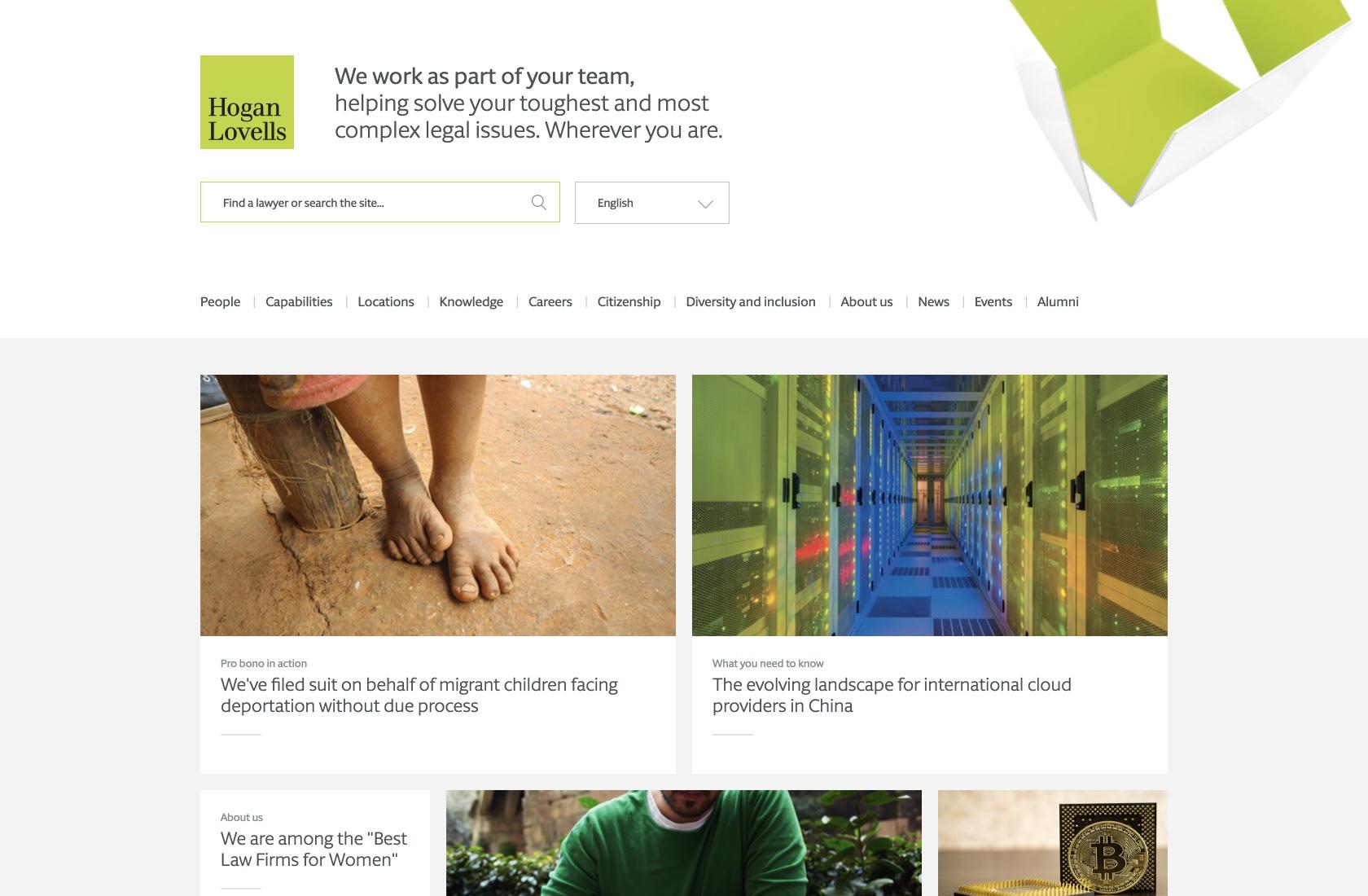 An unexpected website color scheme