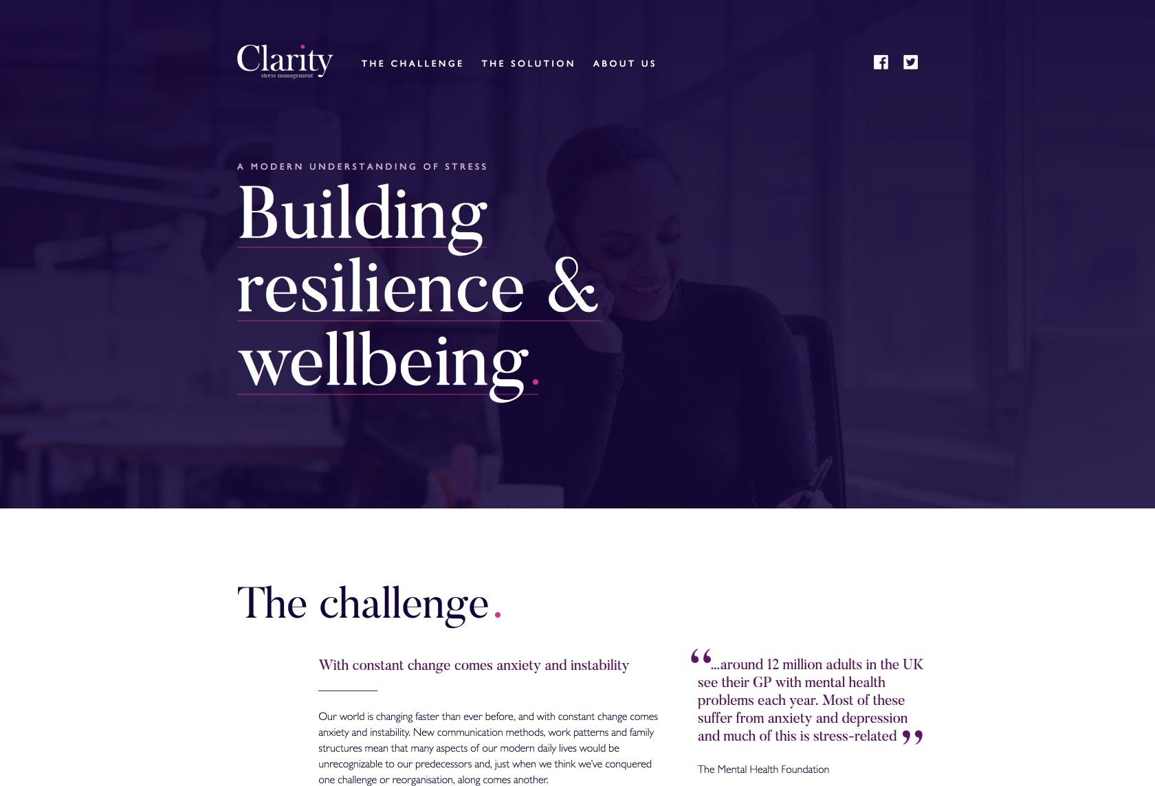 An excellent example of the 60-30-10 rule in web design color theory