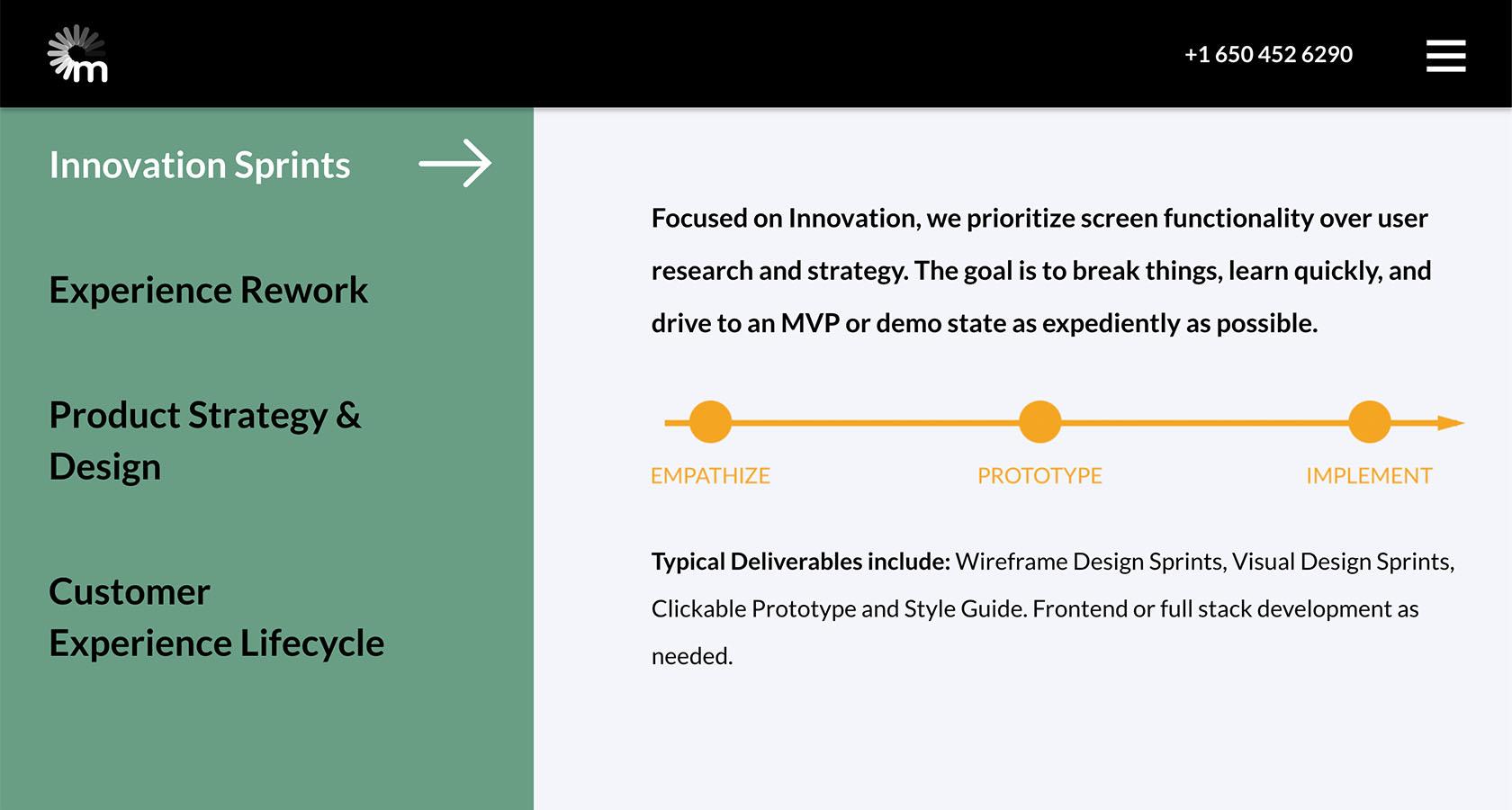 UX design website for an agency