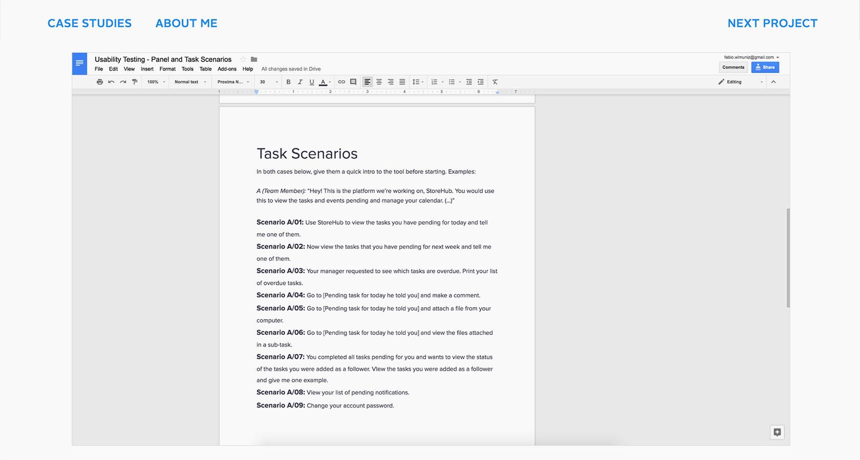 UX elements research artifacts