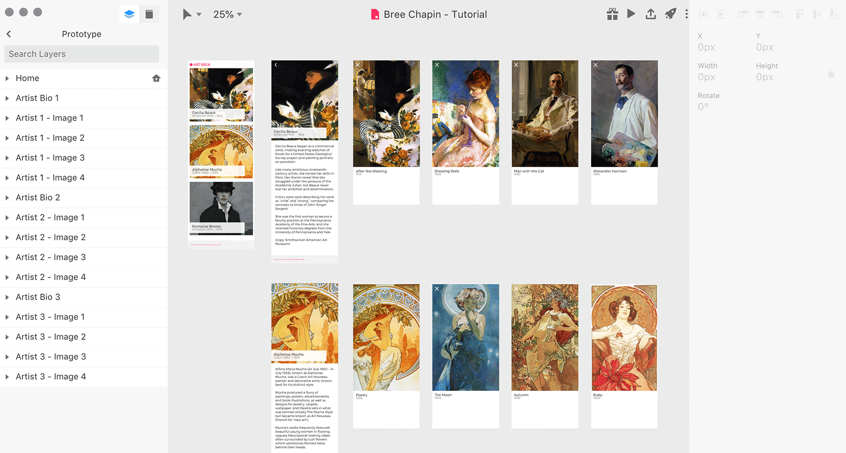 InVision Studio tutorial workspace