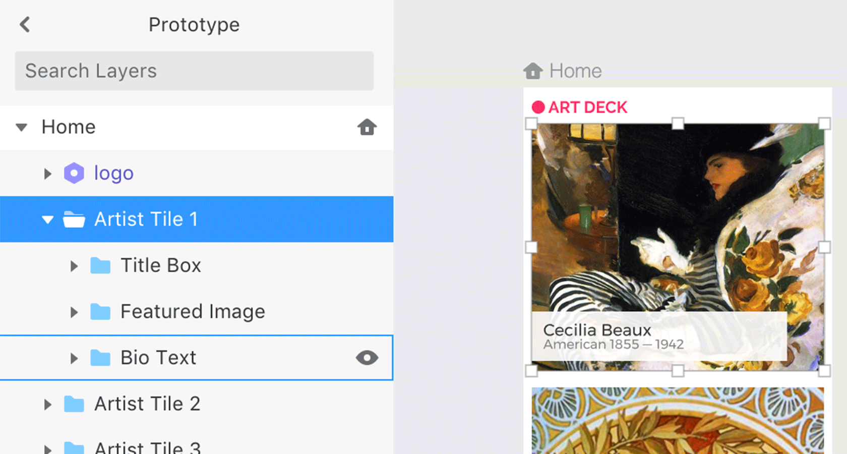 InVision Studio app animation Group Layers