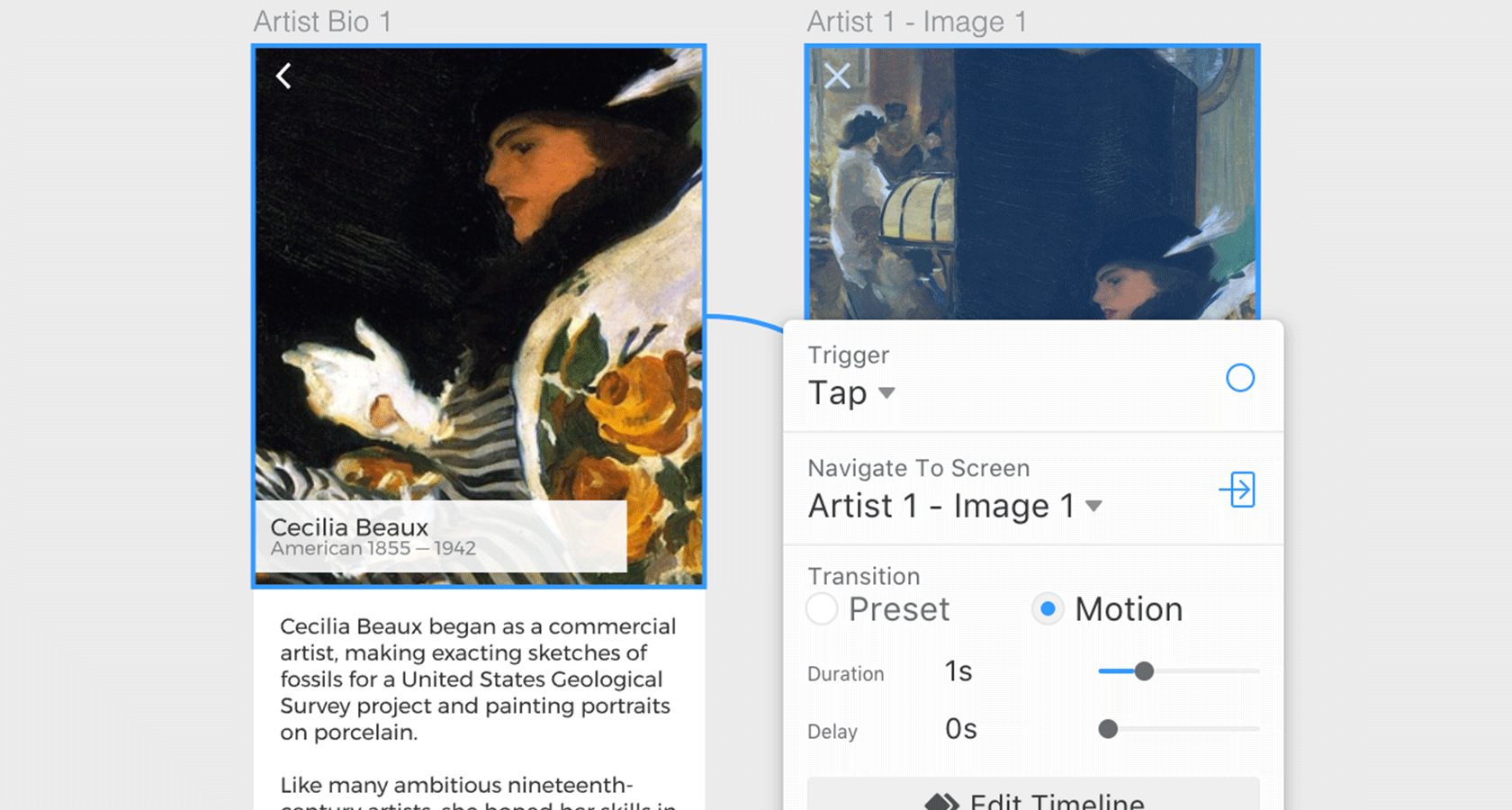InVision Studio prototype preview