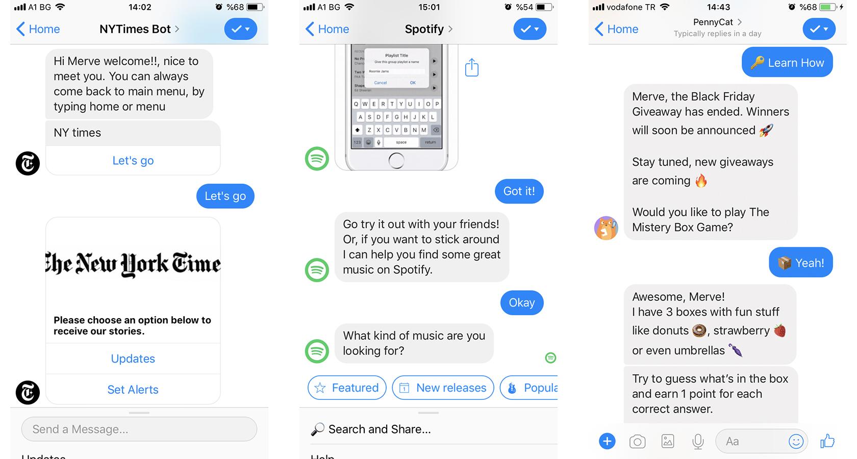 Chatbot tone of voice comparison conversational UX