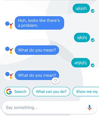 Google assistant fail responses chatbot UX