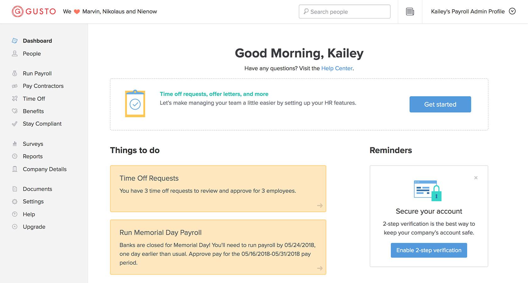 UX writing examples