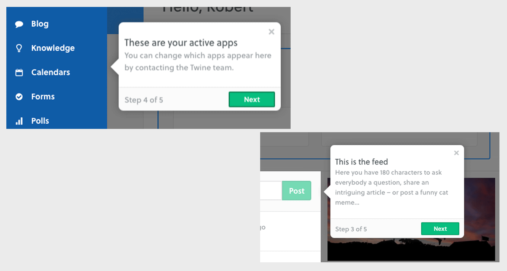 Tooltips are one of the common onboarding UX patterns