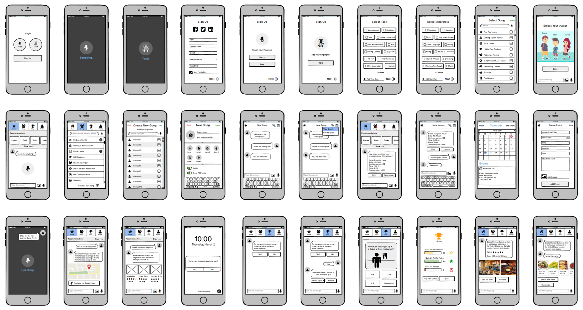 A UX portfolio should show a detailed UX process such as wireframes.