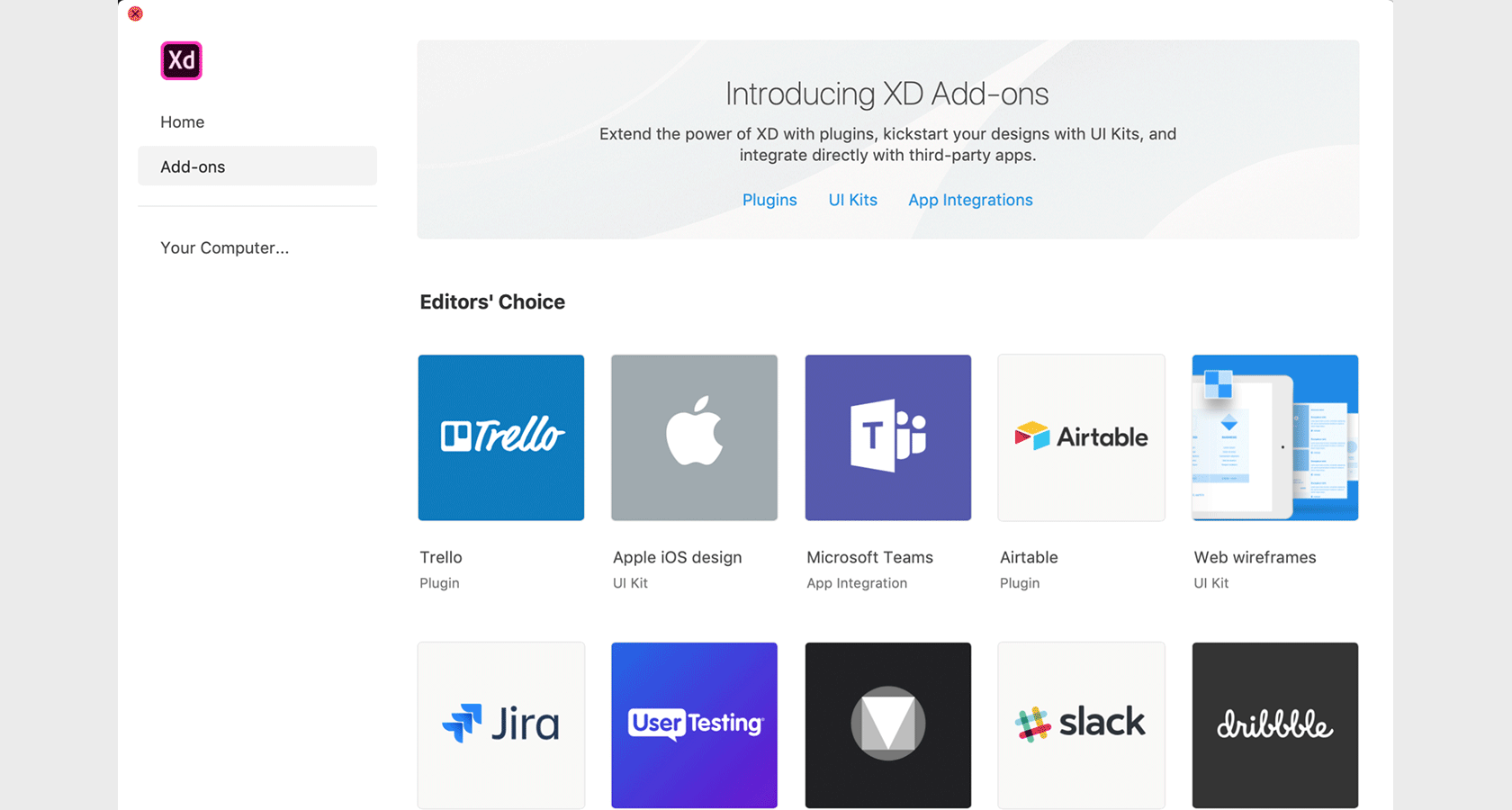 Adobe XD features, plugins, and add-ons