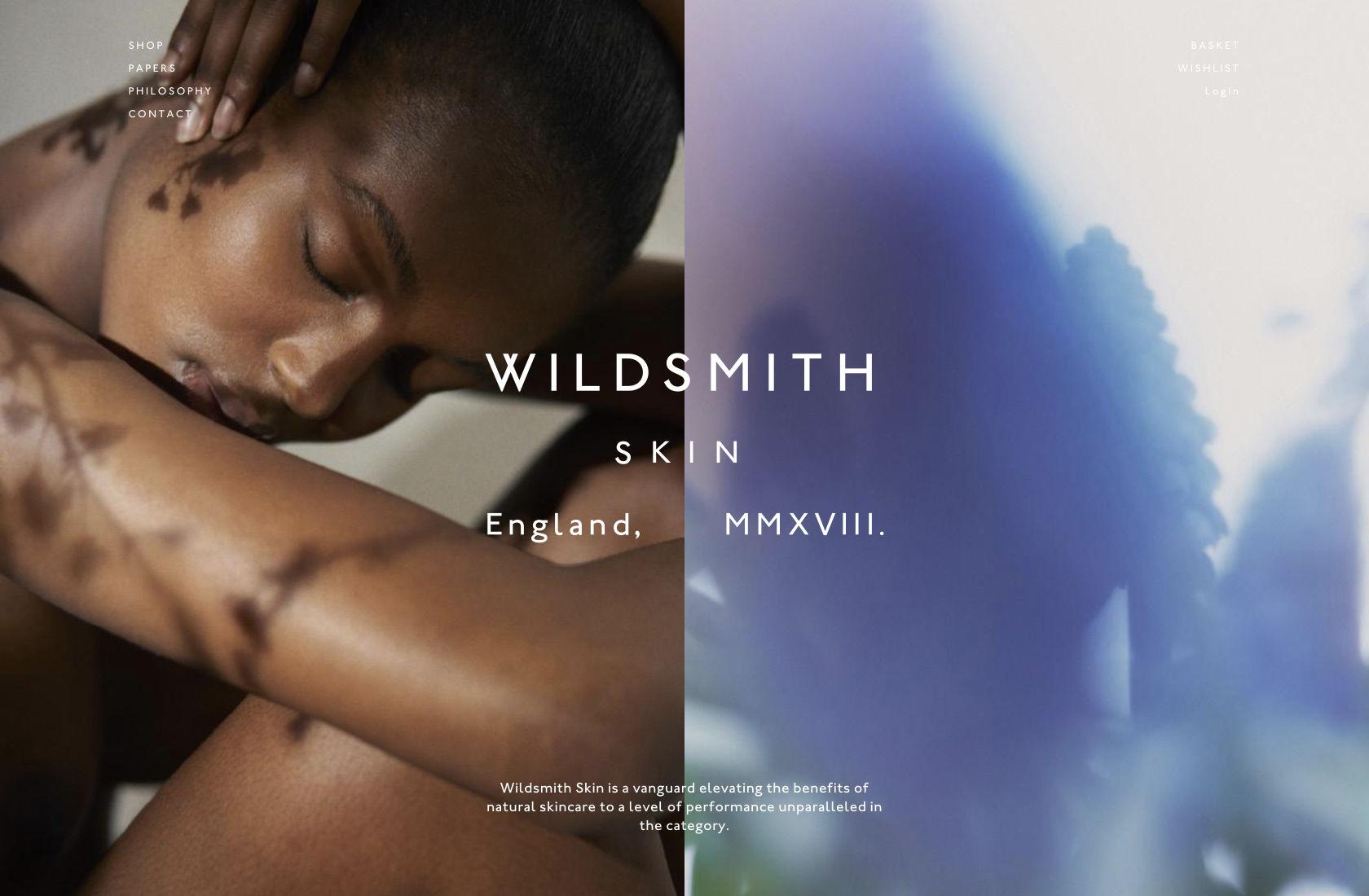 Large images add drama to an otherwise simple minimal web design.