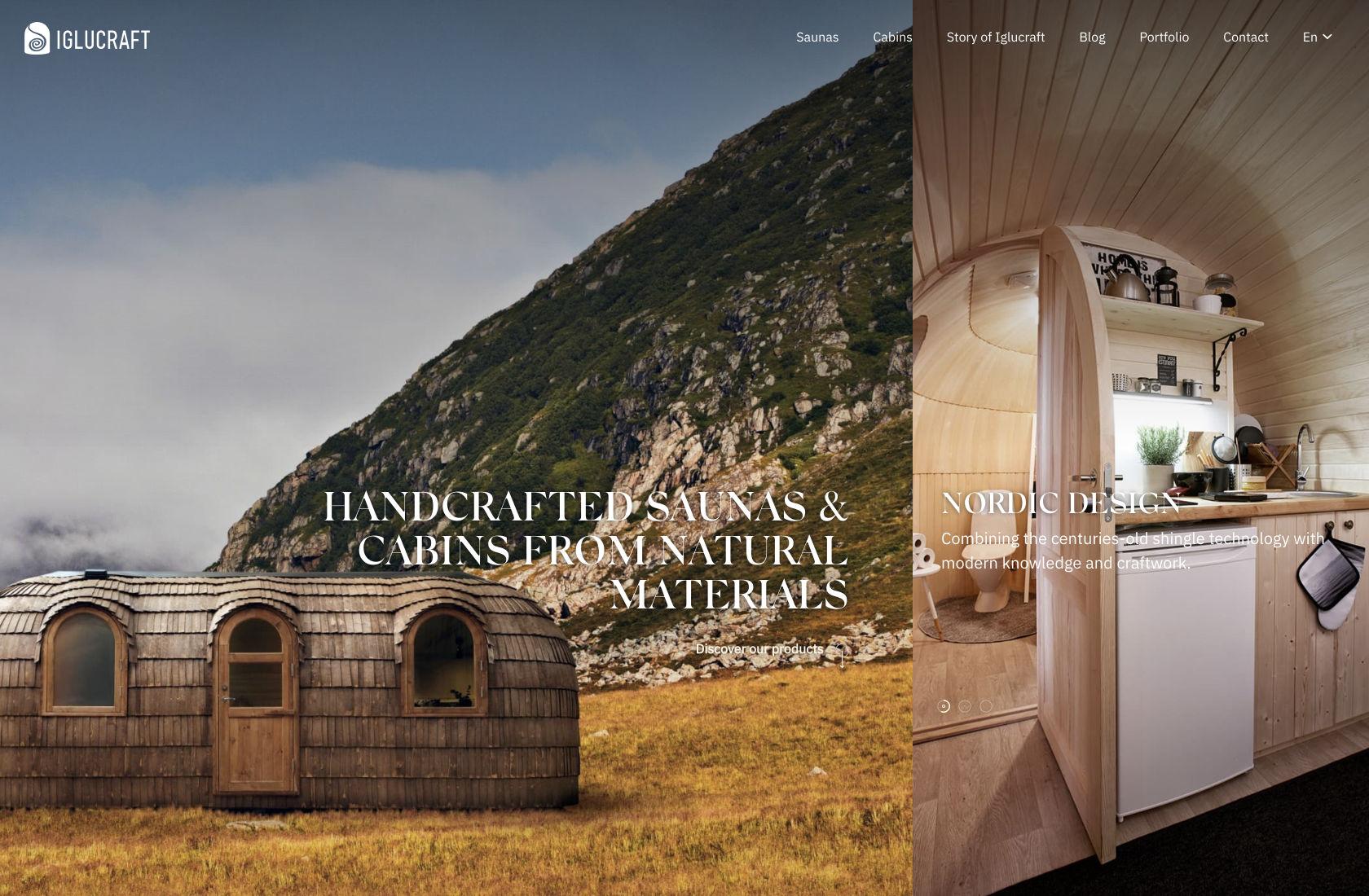 Split photos and mixing serif and sans serif type are important UI trends.