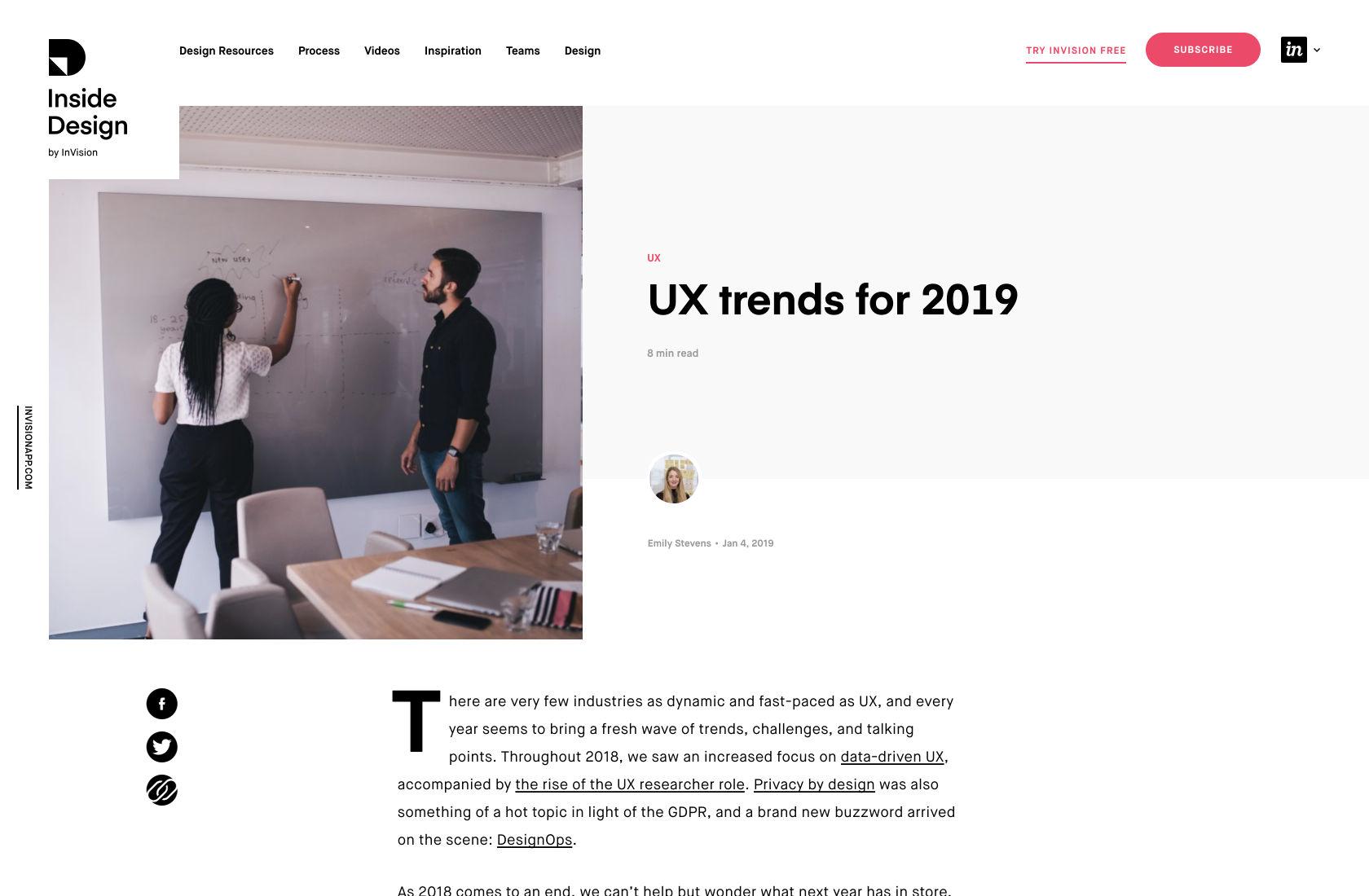 Typographic hierarchy is important in minimal web design.