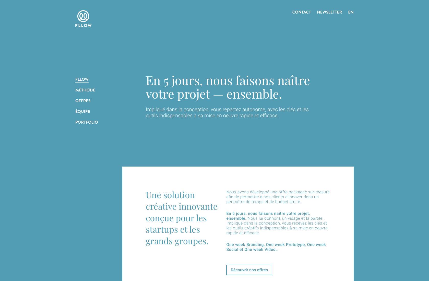 Two-color palettes are common in minimal web design.