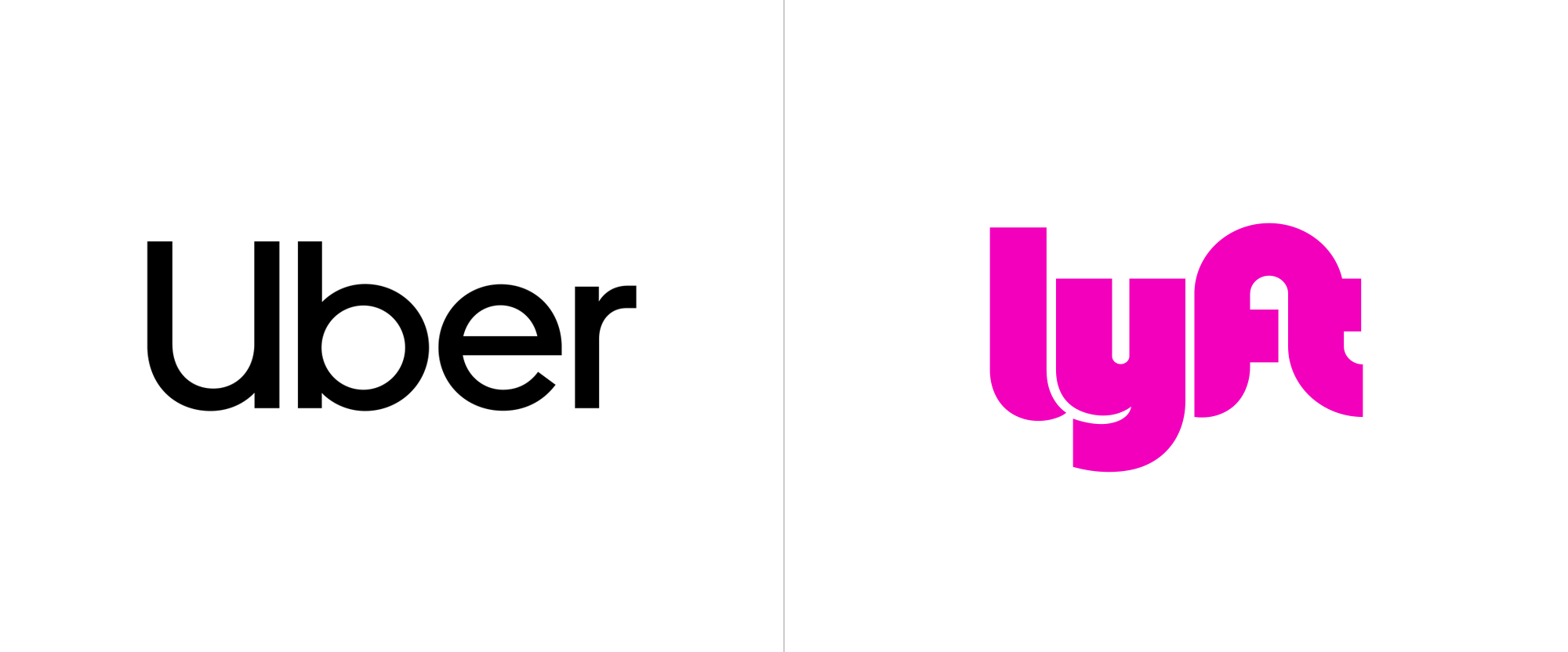 Lyft vs Uber logos