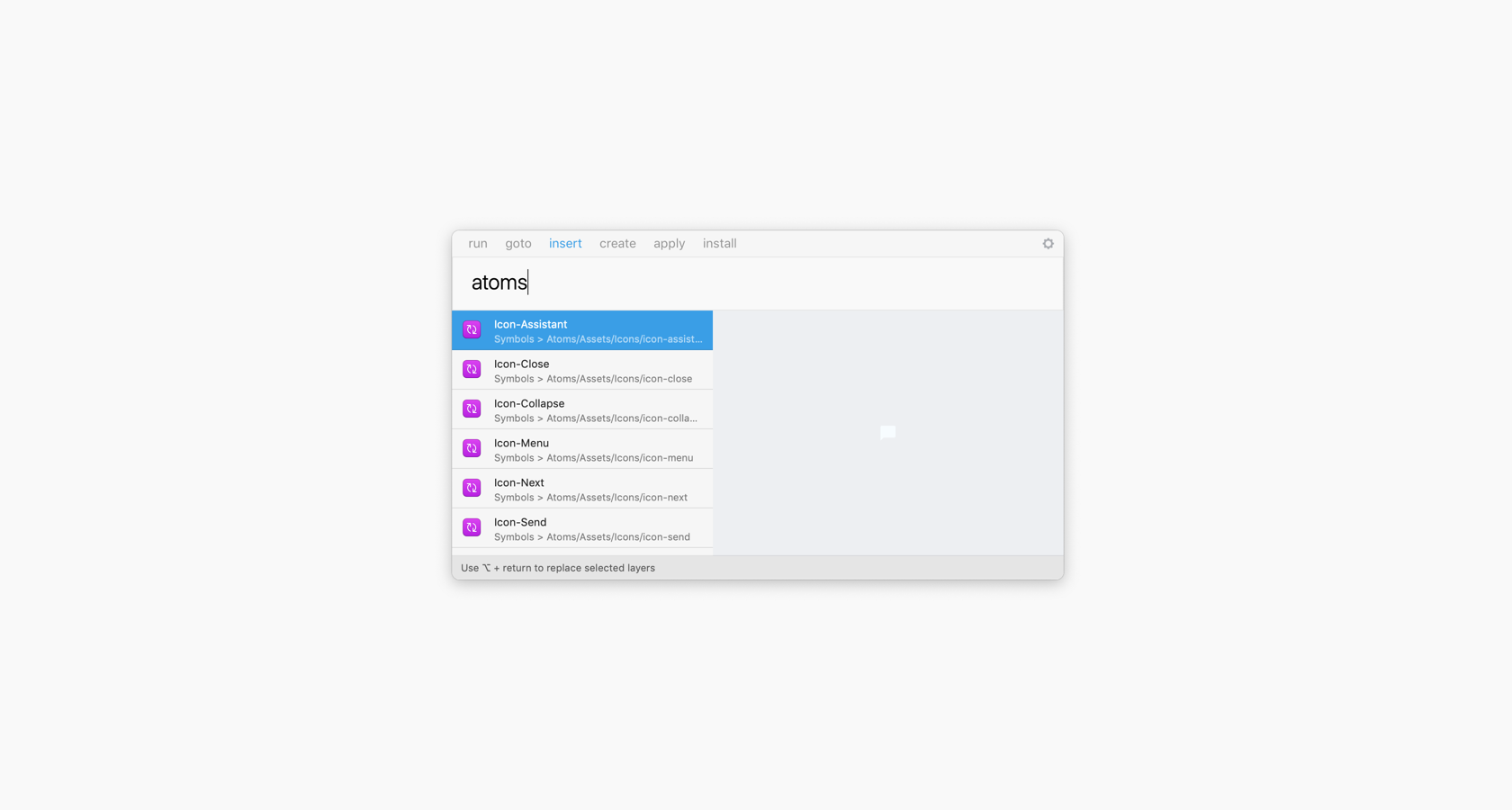 Runner for Sketch is a plugin to search for design components