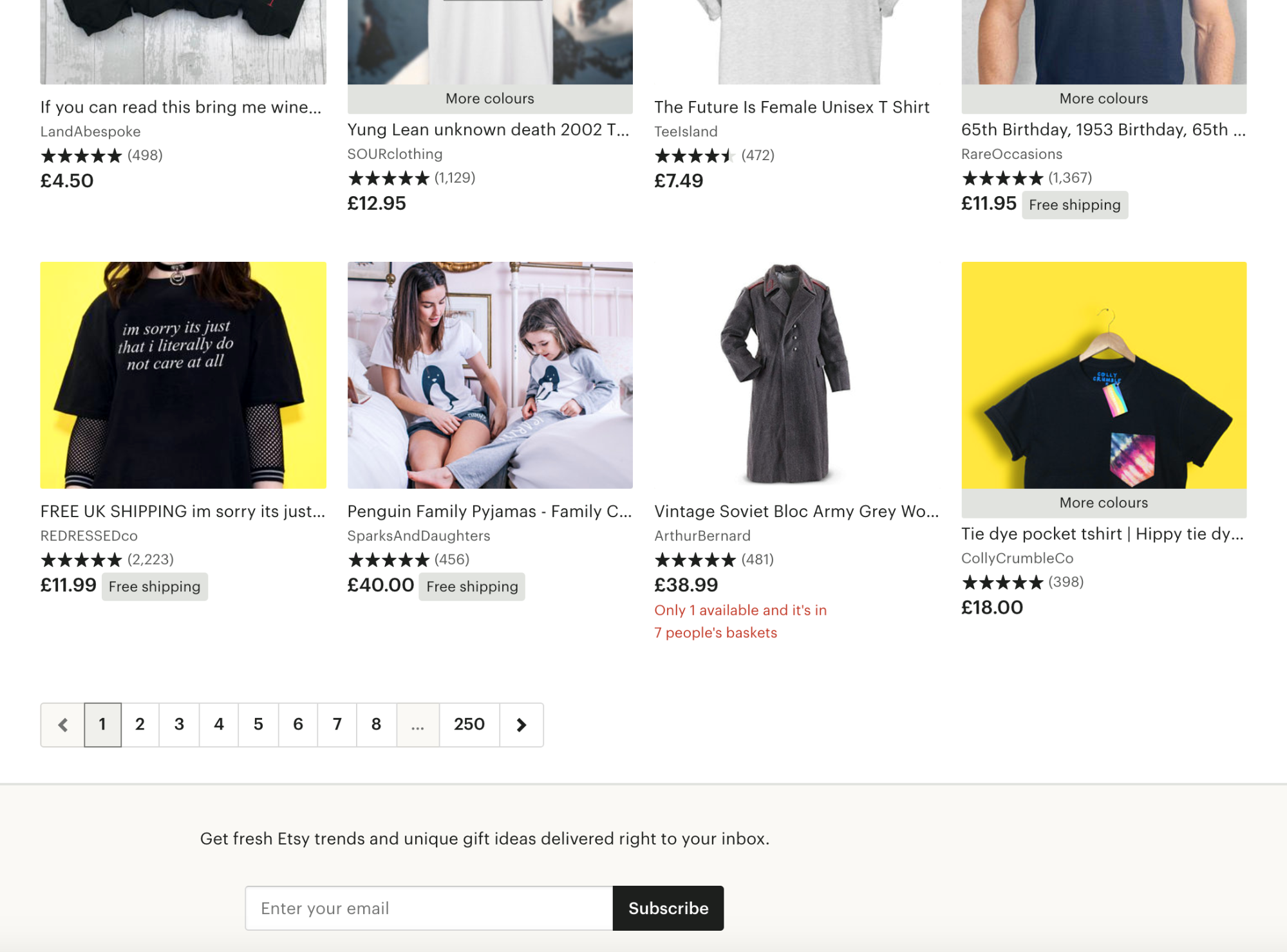 Etsy stepped away from a long scroll website and returned to pagination