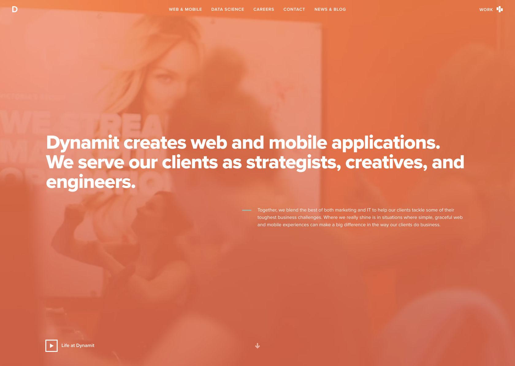 Visual cues are important for one-page scrolling websites