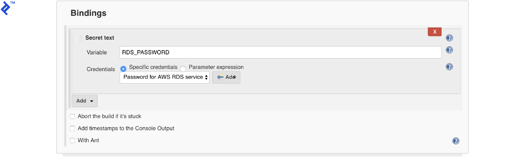 Configuring bindings