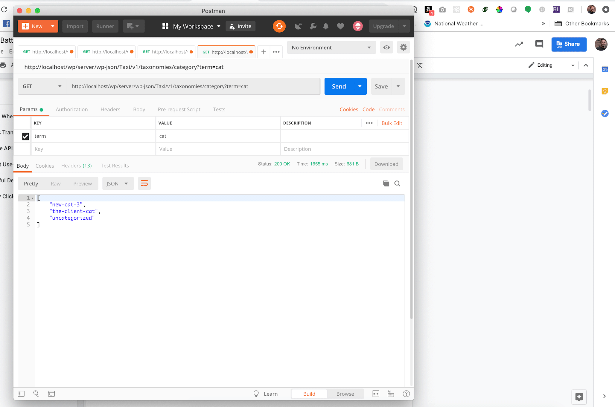 Screenshot of Postman's dashboard