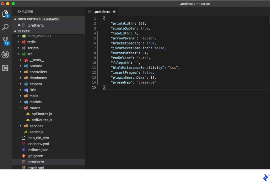 WordPress Maintenance guide screenshot: An example of linting.
