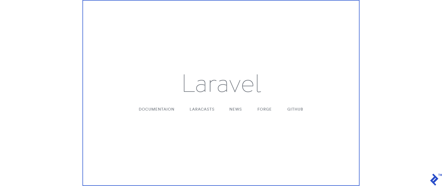 When you open localhost:8000 on your browser, you should see the Laravel sample page