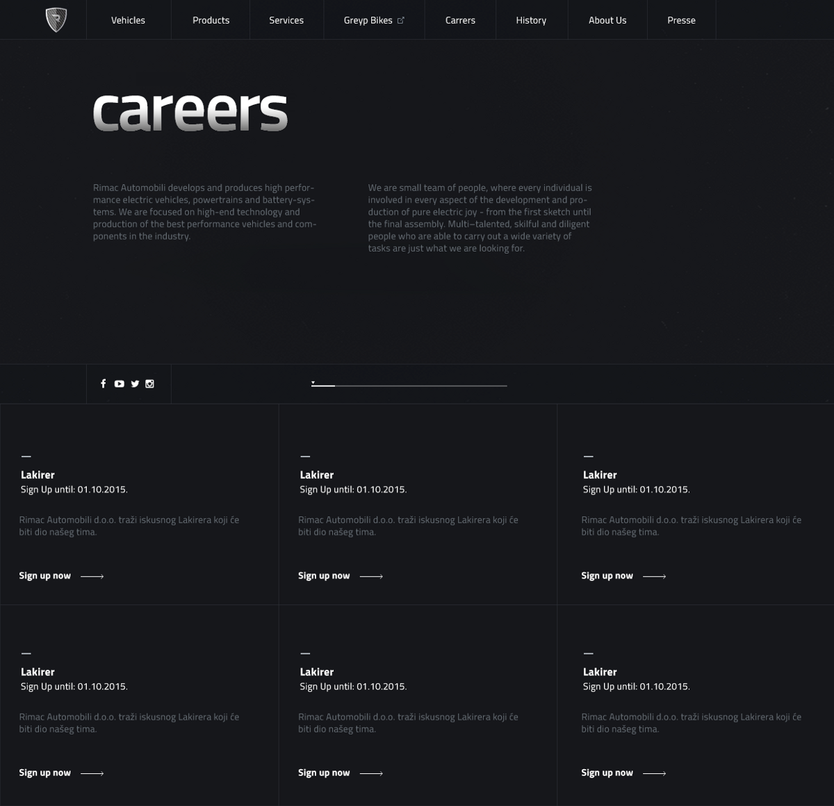 New pages for the website redesign