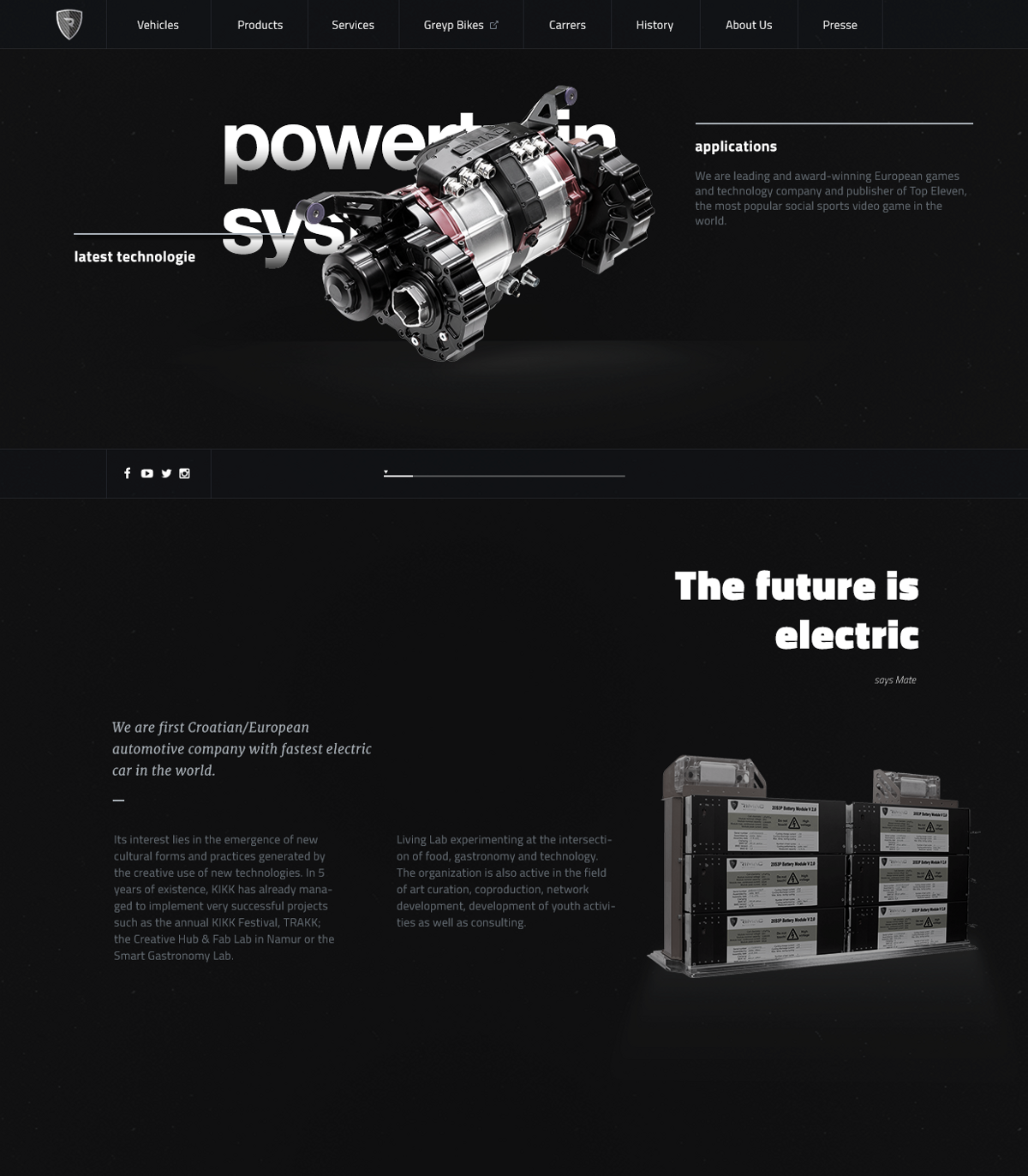 The redesigned website