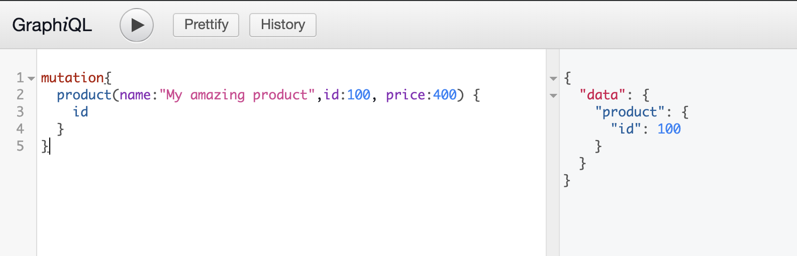 Node.js GraphQL mutation demostration