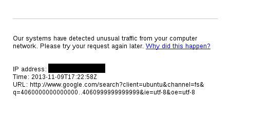 This is Google’s response to those trying to figure out how to find credit card numbers online.
