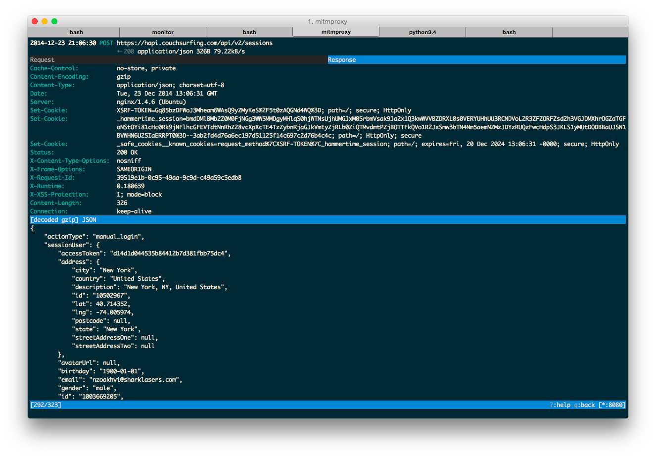 This shows the authorization process necessary to reverse engineer this private API.