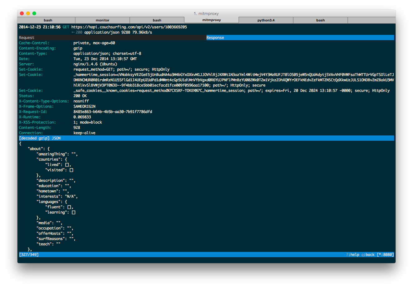 In this reverse engineering process you can fetch anyone’s user profile.
