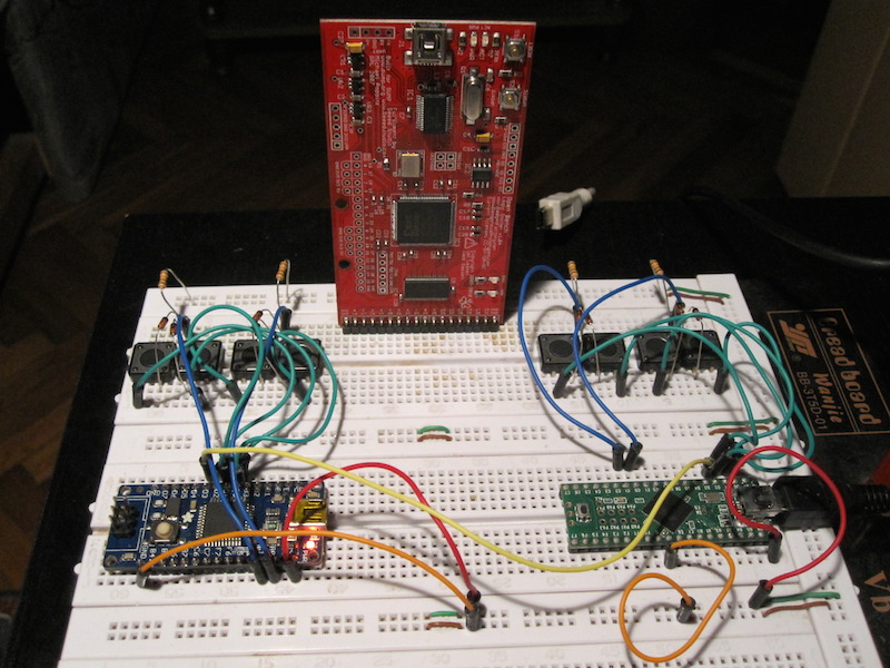 The breadboard prototype is beginning to take the shape of a customized keyboard for developers.