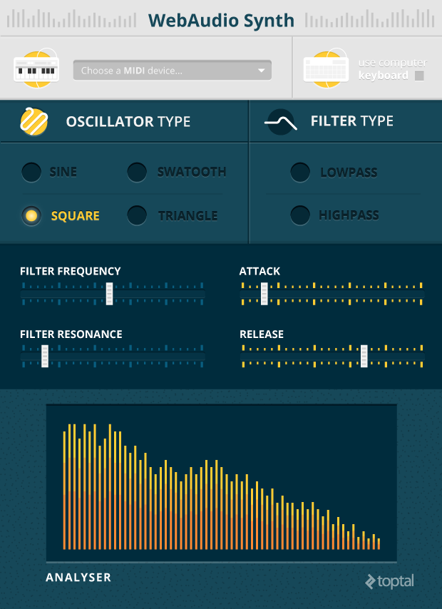 polished midi user interface