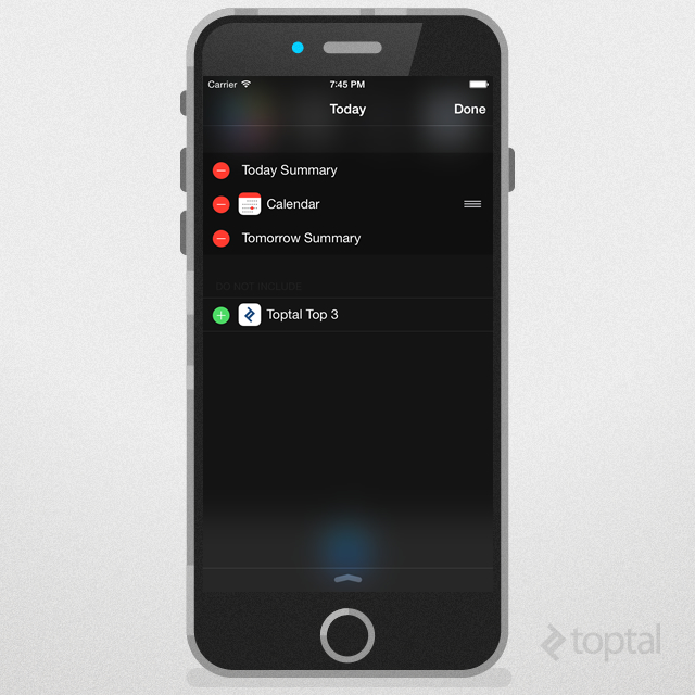 today app extensions