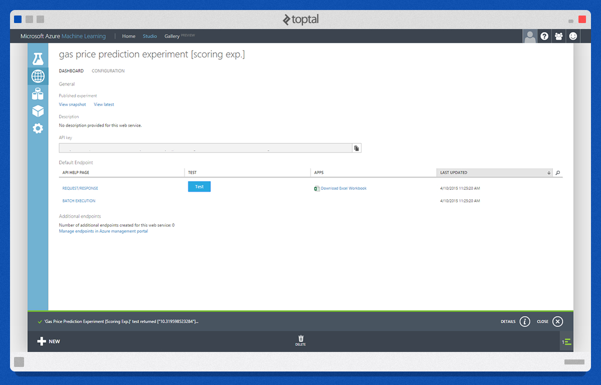 machine learning test form