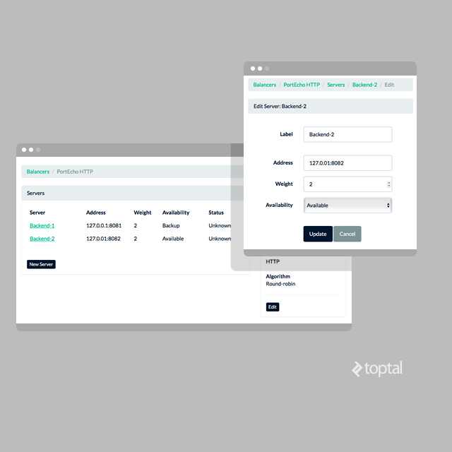 NGINX load balancing features, wrapped in a simple GUI