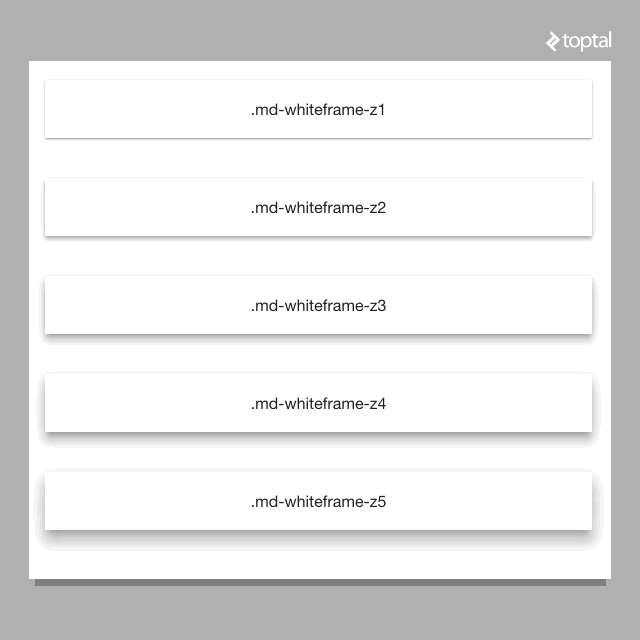 Material whiteframe demo.
